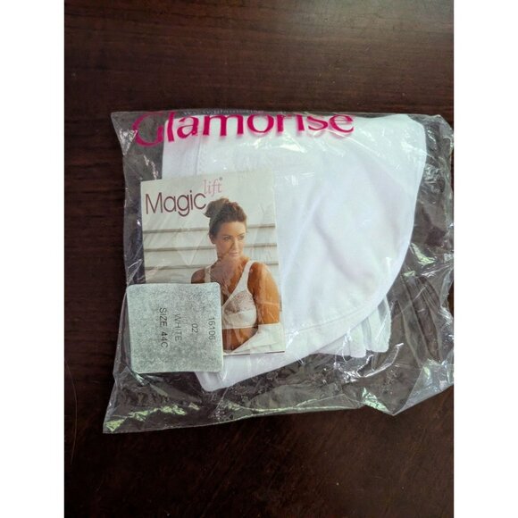 Glamorise Magic Lift Support Bra Size 44C White New - Picture 1 of 5